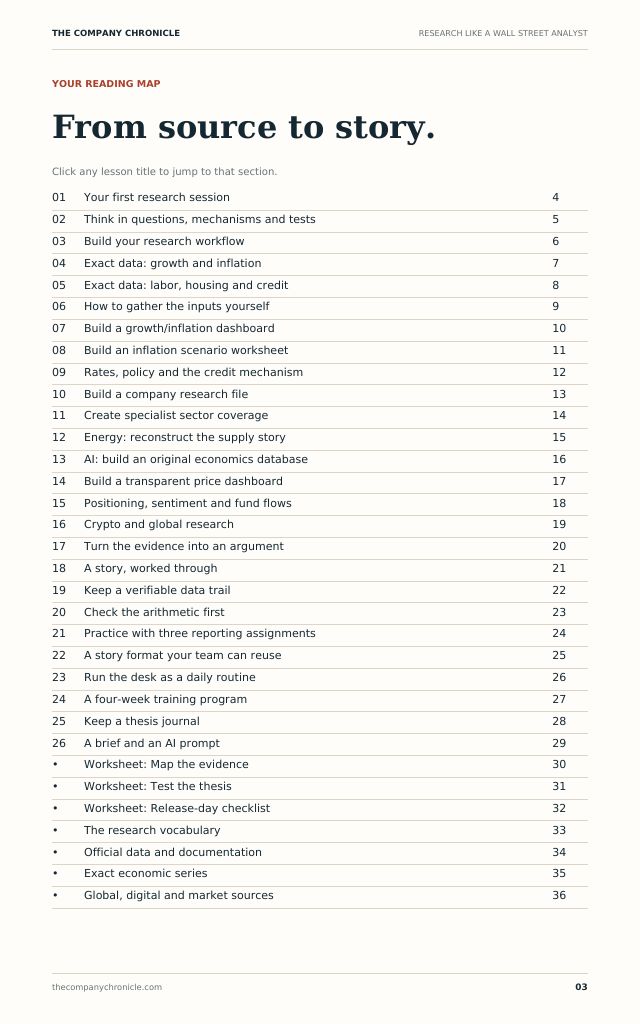 Sample page: Your reading map: 26 lessons from source to story